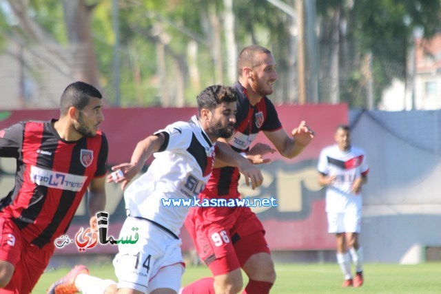 فيديو : الحسم النهائي ينتقل الى ارض الناصرة يوم الثلاثاء بعد التعادل 1-1 واكثر من 4500 مشجع ساند الفريق القسماوي 